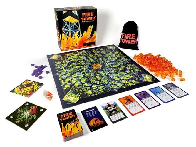 Runaway Parade Games Fire Tower Board Game Deluxe Edition- Fight Fire with Fire in This Fast-paced, Competitive Strategy Game | Easy to Learn | 10+ | 15-30 min thumbnail 3