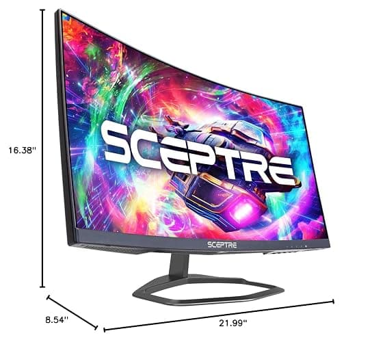 Sceptre New Curved 24.5-inch Gaming Monitor up to 240Hz 1080p R1500 1ms DisplayPort x2 HDMI x2 Blue Light Shift Build-in Speakers, Machine Black 2025 (C255B-FWT240 Series) thumbnail 10
