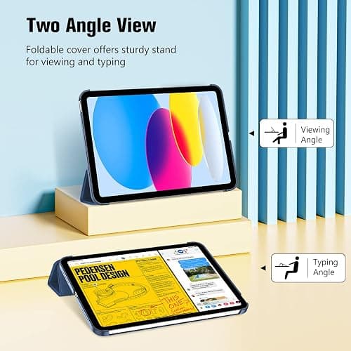 ProCase Coque pour iPad (A16) 11 Pouces 2025, iPad 10ème Génération 10,9 Pouces 2022, Housse Étui de Protection Plus Durable, Veille/Réveil Automatique -Marine thumbnail 4