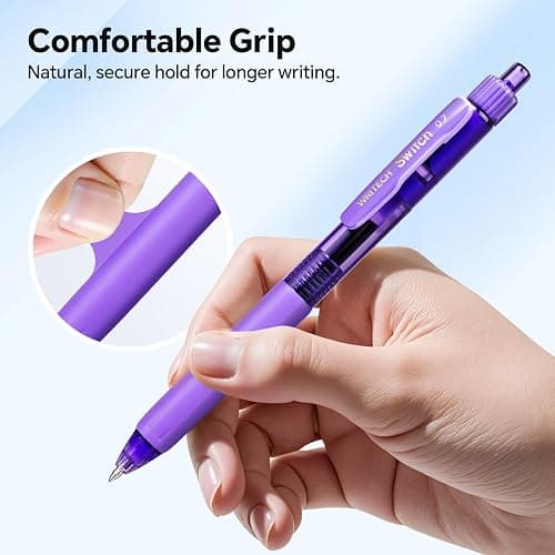 WRITECH Colored Gel Pens 0.7mm: Switch Silent Click Mode for Quiet or Click Feedback Smooth Writing Quick Dry Ink Medium Point for Note Taking Color Coding Journaling School Office Study thumbnail 6