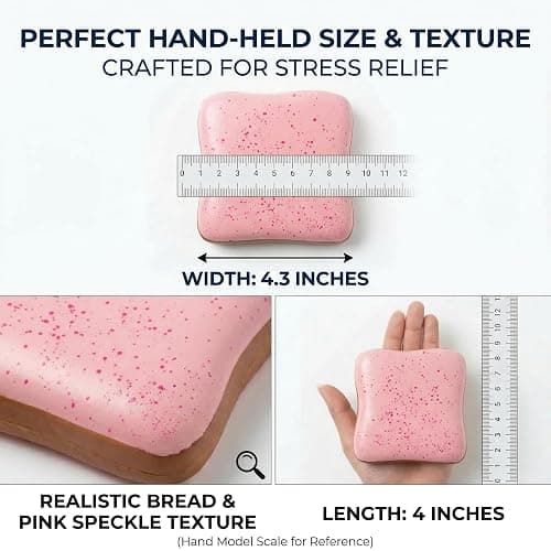 Slow Rising Squishy Butter Bread Squishy, Sensory Fidget Toys for Adults & Teens ADHD Anxiety Relief, Realistic Bread Squishy with Butter Scent, Fun Party Favors & Stocking Stuffers Gift (Pink) thumbnail 7