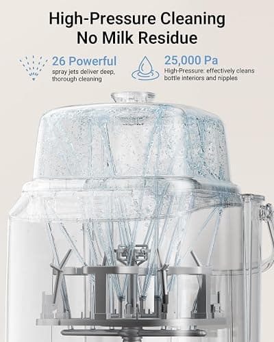 Bear Bottle Washer Pro, Baby Bottle Washer and Sterilizer and Dryer - All in One Machine for Bottles, Pump Parts & Baby Essentials with 90 Detergent Tablets - Effortless, Time-Saving thumbnail 2