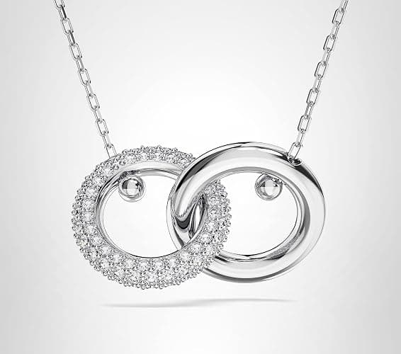 Swarovski Dextera Pendant Necklace with Interlocking Loop and Clear Crystals thumbnail 8