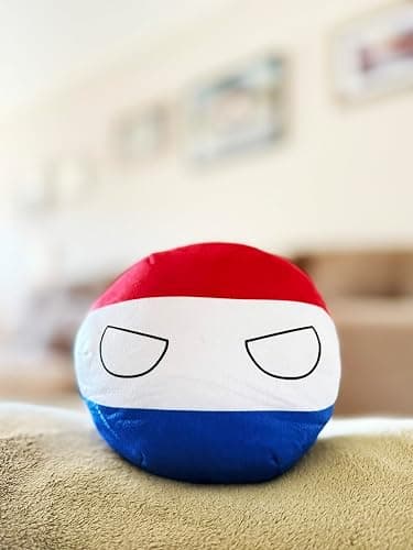 8-Inch Countryball Plushie – Netherlands Collectible Soft Stuffed Ball Gift for Fans & Plush Collectors (22.Netherlands) thumbnail 4