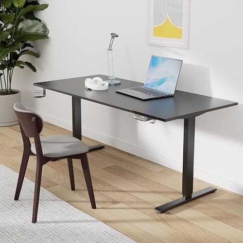 OUTFINE Heavy Duty Dual Motor Height Adjustable Standing Desk Electric Dual Motor Home Office Stand Up Computer Workstation with (Black, 63") Desktop Load up to 220lbs thumbnail 2