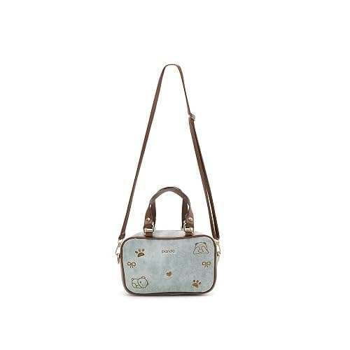 MISEZOXI Cute Panda Embroidery Mini Handbag for Women, Light Denim Rectangle Crossbody Purse with Detachable Adjustable Shoulder Strap, Kawaii Top Handle Satchel Bag for Daily Shopping Travel thumbnail 5