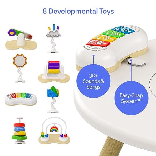 Move2Play 4-in-1 Baby Activity Center | Montessori-Inspired Design | 8 Interactive Toys | Tummy Time, Exersaucer & Toddler Table | Shower Gift | Essential | Must Have for 3, 6, 12 Month Old (Sun) thumbnail 6