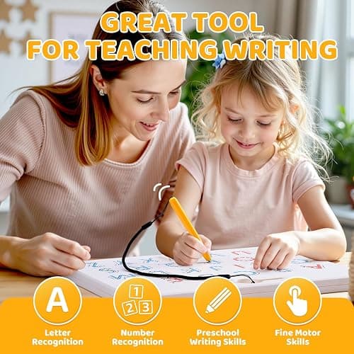 GAMENOTE Double Sided Magnetic Letter & Number Board Set - Alphabet & Numbers Tracing Board for Toddlers, ABC Uppercase & Lowercase Practicing, Math Learning, Educational Toys for Kids thumbnail 9