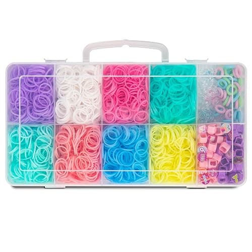 Rainbow Loom® Pretty Pastels, Beadmoji, Bracelet Making Kit for Girls - Includes Speed Loom™ and Dual Hook for Twice The Fun - Create Personalized Bracelets, Ages 7+ thumbnail 6