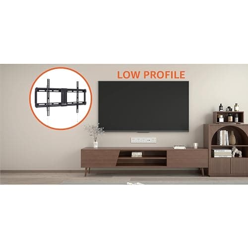 Amazon Basics Low Profile Easy Install TV Wall Mount with Horizontal Post Installation Leveling for 32-Inch to 86-Inch TVs, Black thumbnail 3