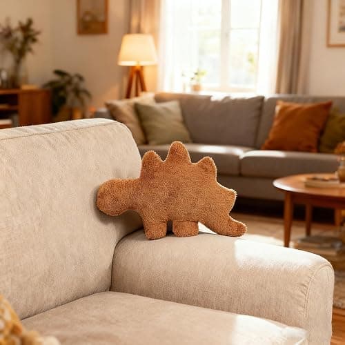 Isaacalyx Dino Nugget Pillow, 18 inch Soft Dinosaur Chicken Nuggets Pillow for Birthday Gifts, Dinosaur Theme Party Decorations thumbnail 2