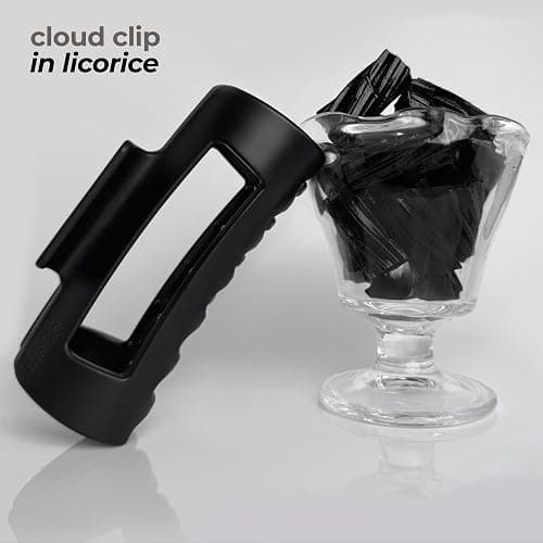 The Original Mello Hair Claw Clip Squishy Claw Clip Made in Korea Patent Pending 30021976 (Black, Medium) thumbnail 4