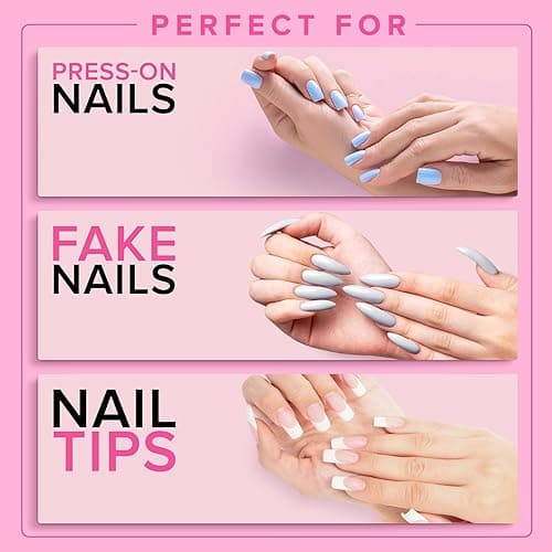 Super Strong Nail Glue for Press On Nails, Nail Tips & Acrylic Nails (8ml) NYK1 NailBond Brush On Glue for Press Ons, Tips & Acrylics - Long Lasting, Maximum Strength, Mess-Free Application thumbnail 9