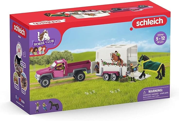 Schleich Horse Club — 38-Piece Toy Horse Trailer and Truck Playset with Horse, Rider Action Figure and Accessories, Detailed Animal Toys for Kids Ages 5+ thumbnail 7