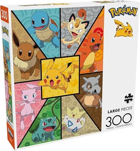 Buffalo Games - Pokemon- Kanto Companions - 300 Piece Jigsaw Puzzle for Adults -Challenging Puzzle Perfect for Game Nights - Finished Size is 21.25 x 15.00 - Image 1