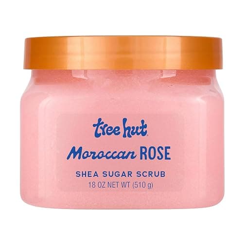 Tree Hut Moroccan Rose Shea Sugar Scrub, Exfoliating & Hydrating Body Scrub with Shea Butter & Essential Oils, Smooth & Soften Skin, 18 oz - Image 1