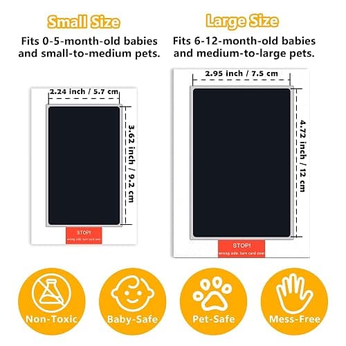 4-Pack Baby Inkless Hand and Footprint Kit Paw Nose Print Kit for Dogs Cats Pets Clean Touch Ink Pad for Baby Pets Newborn Keepsake Mess-Free Ink Pad thumbnail 3