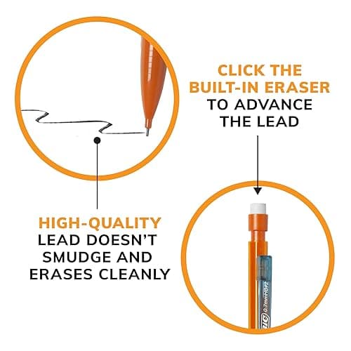BIC Xtra-Smooth Mechanical Pencils with Erasers, Bright Edition Medium Point (0.7mm), 40-Count Pack, Bulk Mechanical Pencils for School or Office Supplies - Xtra-Smooth Bright Edition - 40 Count (Pack of 1) thumbnail 6