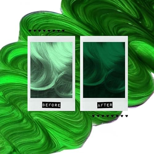 MANIC PANIC Deep Forest Green Color Depositing Conditioner - Love Color Hair Conditioner Keeps Hair Vibrant, Nourished & Refreshed - Formulated with Shea Butter & Quinoa - Forest Nymph Green (8oz) thumbnail 5