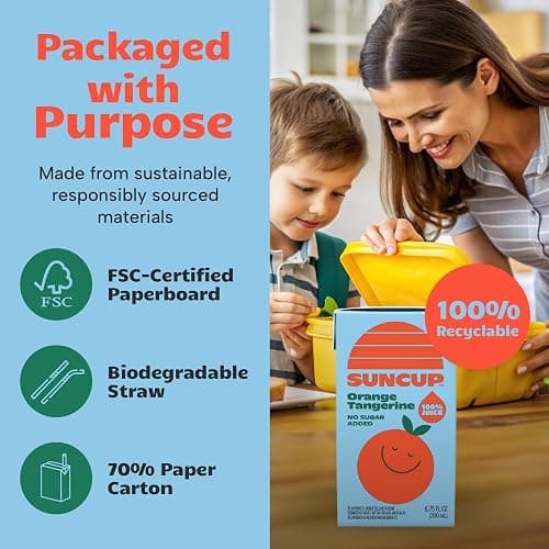 SunCup 100% Juice Boxes for Kids, Orange Tangerine, 6.75 oz, 40 Pack | Trusted in schools across 49 states. No dyes, no preservatives, just juice. Smart Snacks compliant. Bulk pack with straw. thumbnail 8