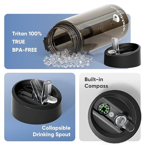 Survimate 5-Stage 0.01μm Ultra-Filtration Filtered Water Bottle, BPA-Free Material, NSF/ANSI 42&372 Certified, Portable Water Filter Bottle for Survival, Camping, Hiking, and Emergency Use thumbnail 6