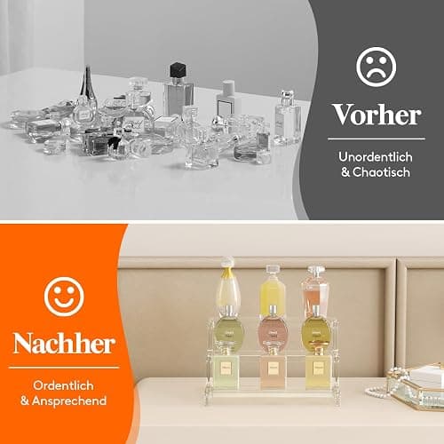 Lifewit 3-stufiger Klarer Display Ständer, 22,8 x 15,7 x 13 cm Kunststoff Schminktisch Organizer, Gestufter Präsentationsstand für Make-up/Figuren/Cupcake/Nagellack, Dekorieren Riser Display Regal thumbnail 7