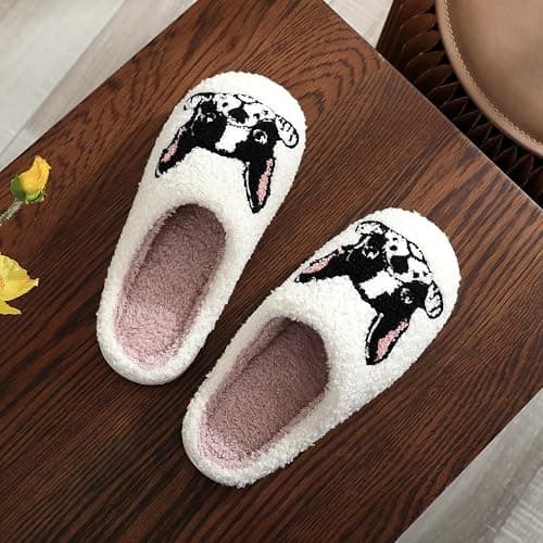ELIRAR Dog Cat Slippers Plush Animal Pet Comfortable Winter Women Men Soft Non-slip thumbnail 5