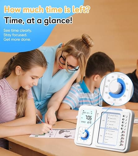 3-in-1 Visual Timer & ADHD Tool for Kids|Adults, Task Timer with Chore Chart Board, Visual Schedule for Kids with Autism, Daily Checklist for Home, School, Classroom, Desk thumbnail 4