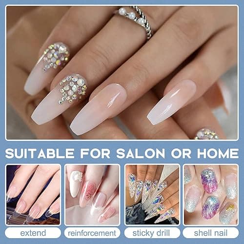 Morovan Nail Slip Solution Kit: 2.5 OZ Anti‑Stick Gel Liquid for PolyGel Nails with Dual‑Ended Brush & Nail Forms Ideal Easy Spread for Beginners thumbnail 2