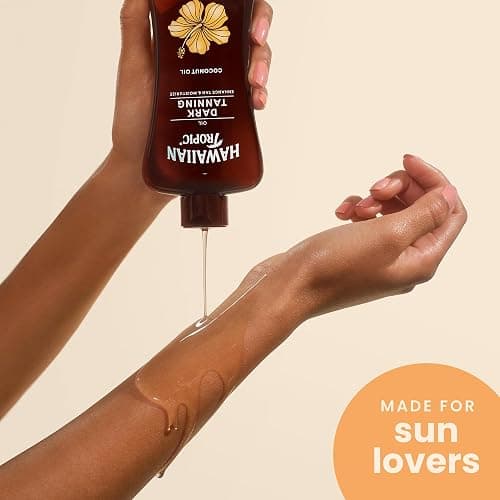 Hawaiian Tropic Dark Tanning Oil, 8oz | Moisturizing Body Oil with Cocoa Butter, Tan Enhancer, 8oz each Twin Pack thumbnail 4