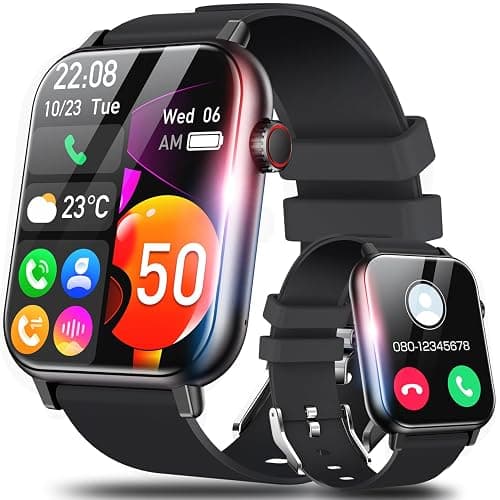 Matakul Smart Watch for Men Women 1.96" HD Screen Smartwatch Answer/Make Calls 100+ Sport Modes IP68 Waterproof Fitness Tracker with Step Counter,Sleep & Heart Rate Monitor for Android iOS Phones - Image 1