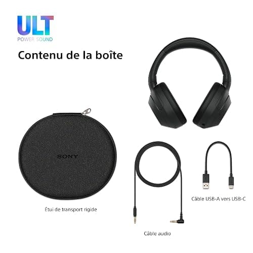 Sony ULT Wear - Casque sans Fil Bluetooth avec ULT Power Sound, Basses Profondes, réduction de Bruit, qualité d'appel Claire, jusqu'à 30 Heures d'autonomie de la Batterie, iOS et Android - Noir thumbnail 10