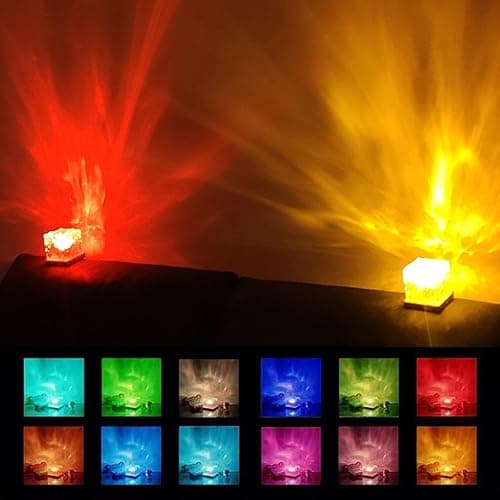 Ocean Wave Projector Light, 16 Color Rechargeable Ocean Lamp, with Power Touch Control and Remote Control Luminorthe Cube Lamp, Bringing You Romance and Tranquility thumbnail 5