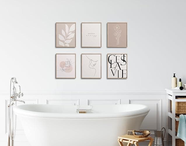 TwoDays Vanilla Girl Room Decor, Clean Girl Aesthetic Wall Art, Boho Beige Posters for Bedroom, Minimalist Cream Prints, Abstract Brown Pictures for Girls.(8" x 10", Set of 6, UNFRAMED) thumbnail 5
