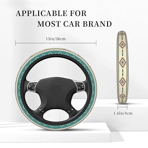 Western Steering Wheel Cover Cute Universal 15 Inch Car Accessories Protector for Women Fit Auto SUV Sedan Vans Trucks thumbnail 5
