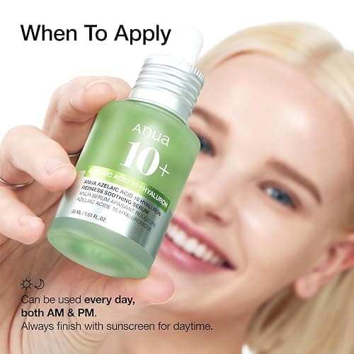 Anua Azelaic Acid 10 Hyaluron Redness Soothing Serum, Facial Serum for Troubled & Sensitive skin, Breakouts, Hyaluronic Acid, Niacinamide, Spot Care, Natural Color, Korean Skincare (30ml/ 1.01 fl oz.) thumbnail 8
