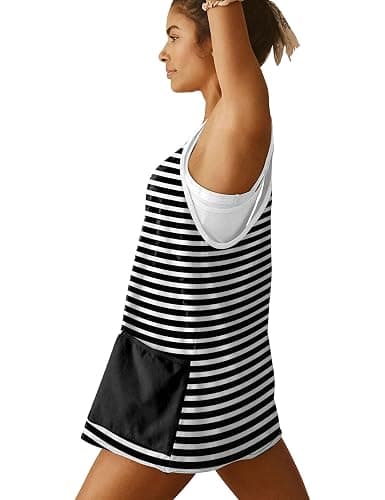 VIUTIL Womens Athletic Dress Built in Shorts Hot Shot Mini Dress Spaghetti Straps Tennis Workout 2026 Summer Romper Dress thumbnail 5