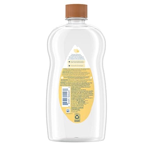 Johnson's Baby Oil, Mineral Oil Enriched with Shea & Cocoa Butter to Prevent Moisture Loss, Hypoallergenic, 20 fl. oz thumbnail 4