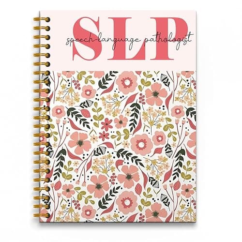 RUNMESS Slp Gifts Notebook Journal, Speech Therapy Language Pathologist Gifts, Speech Language Pathologist Notebooks for Work, Slp Journaling Notebooks for Women, Spiral Notebook,160 Pages - Image 1