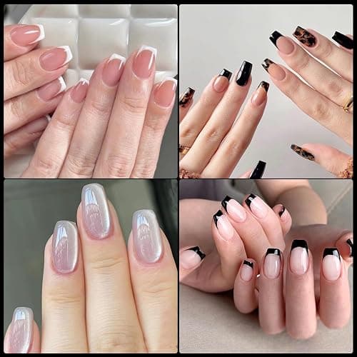 AddFavor 600pcs Short Coffin Nail Tips, Soft Gel Nail Tips x Short Ballerina Clear Fake Nails Full Cover Acrylic Nails Tips for Extension Nail Manicure Salon Home DIY thumbnail 2
