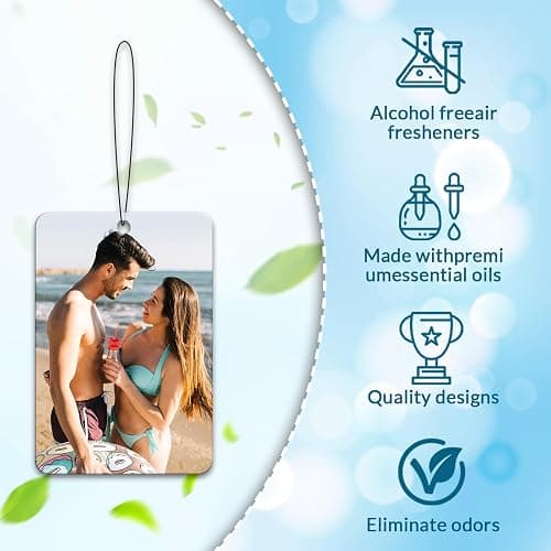 YATEDIY,Custom Air FreshenerCar-Double Sided photo Personalized Air FreshenerCar Multiple Fragrances DecorationsWardrobe,Bathroom,Hanging Ornaments(Unique Scented Gift)(Rectangle) thumbnail 4