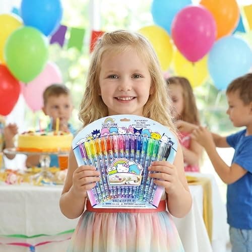 Hello Kitty and Friends 16 Piece Glitter Pen Body Art Set, Glittery and Bright Colors, Ages 3+ by Townley Girl thumbnail 8