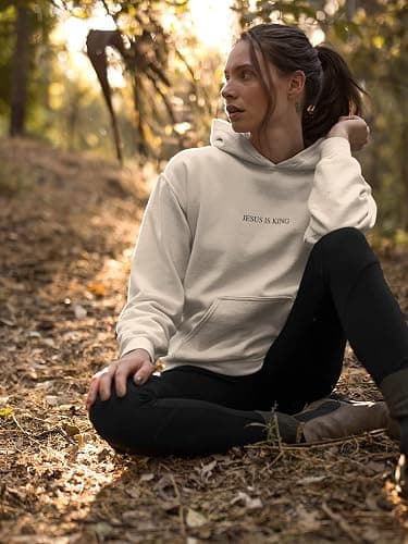 JESUS IS KING Hoodie | Christian Faith Unisex Jesus Sweater thumbnail 2