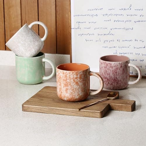 12 OZ Coffee Mugs Set of 6, Modern Coffee Mugs Set with handle for Tea/Latte/Cappuccino/Milk/Cocoa. thumbnail 6