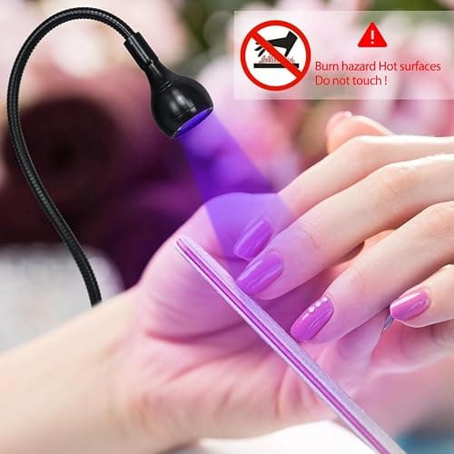 AORAEM Nail Lamp LED Nail Manicure Dryer Curing Light with Black Gooseneck and Clamp for Gel Nails thumbnail 6