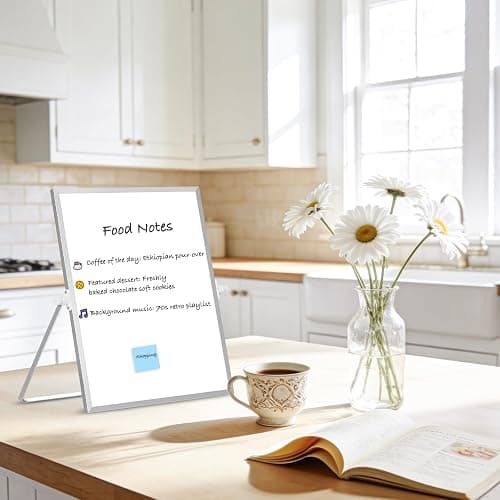 AMUSIGHT Dry Erase Magnetic White Board, 16" x 12" Double-Sided Desktop Whiteboard with Stand, Portable Small Whiteboard Set for Drawing, Office, Home, School thumbnail 6