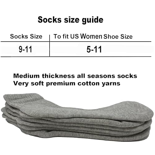 Glory Max 6 Pairs Women Ankle Socks Cotton Solid Color with Cushion for Athletic Running thumbnail 3