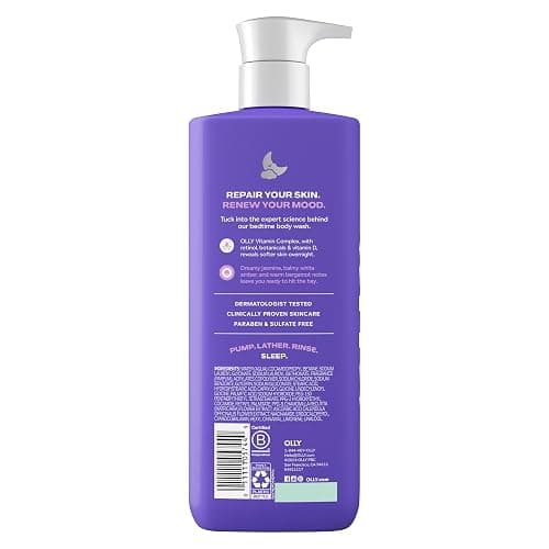 OLLY Renew Body Wash with Vitamin D, Retinol & Botanicals - 17oz | For dry skin, Helps repair the skin barrier, With vitamin C for Skin Barrier Repair, Deep Hydration, Jasmine Bergamot Scent thumbnail 2