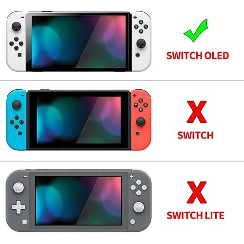 PlayVital AlterGrips Protective Slim Case for Nintendo Switch OLED, Ergonomic Grip Cover for Joycon, Dockable Hard Shell for Switch OLED w/Thumb Grip Caps & Button Caps thumbnail 2