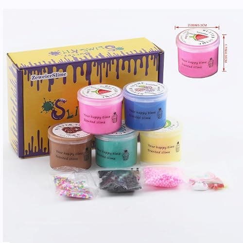 5 Pack Butter Slime Kit,Birthday Gifts for Kids,Party Favor for Girls & Boys,Non Sticky,Super Soft Sludge Toy thumbnail 2